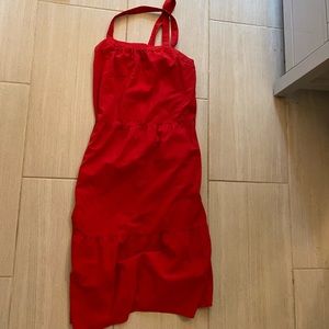 Red maxi dress